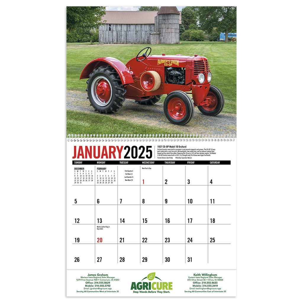 Antique Tractors Wall Calendar