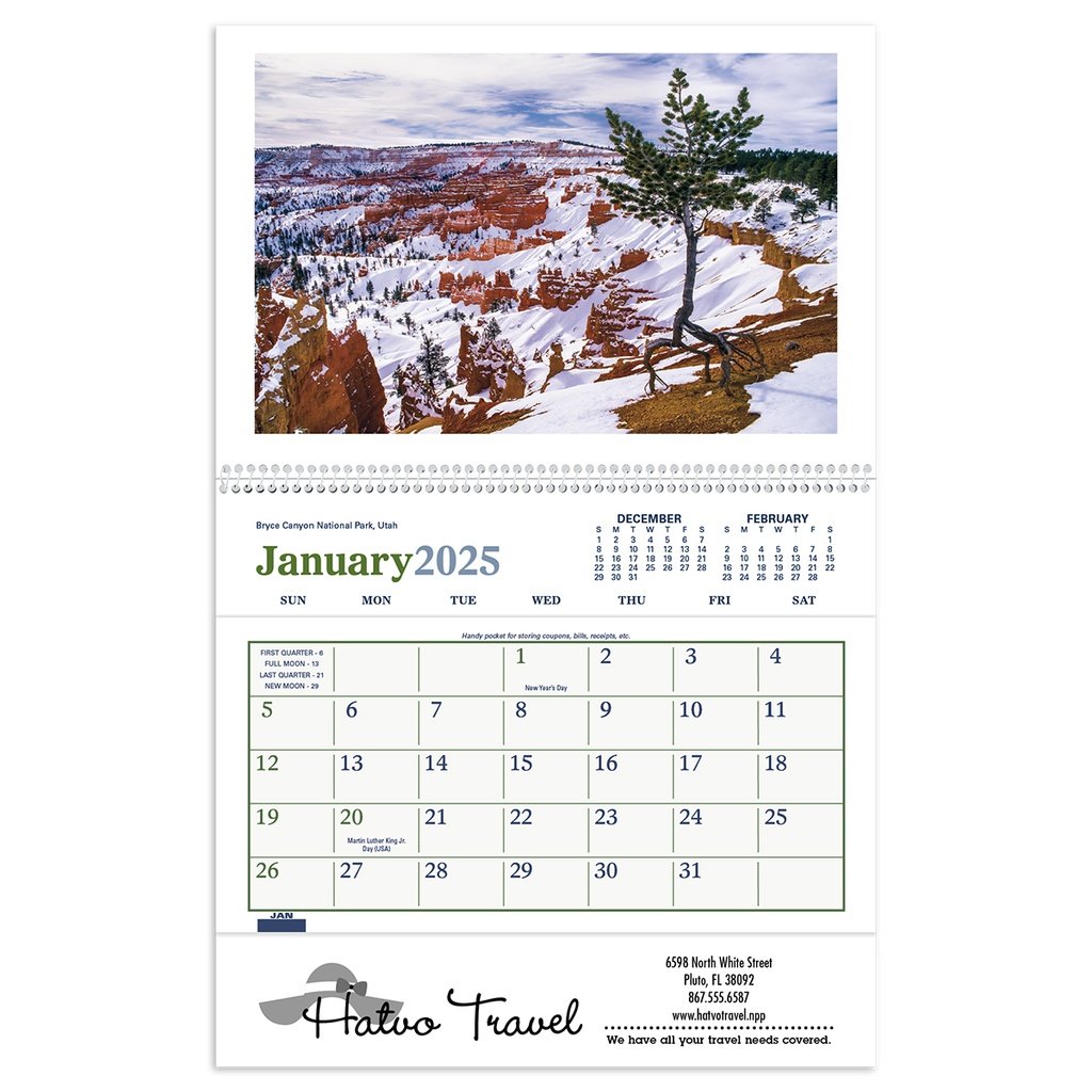 Beautiful America Pocket Wall Calendar