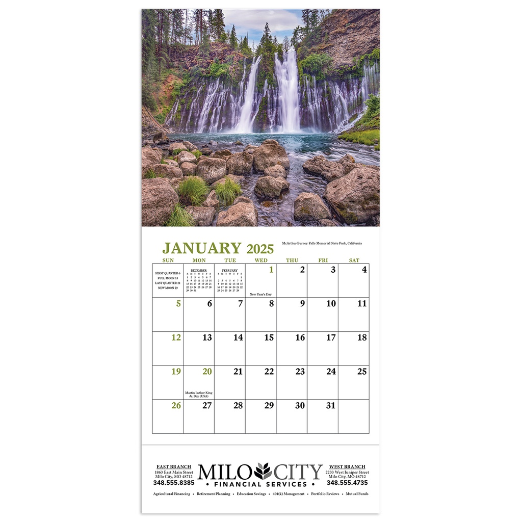 Landscapes of America Mini Wall Calendar
