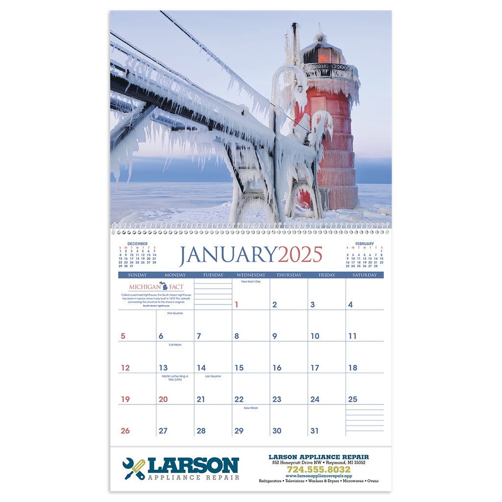 Michigan State Wall Calendar