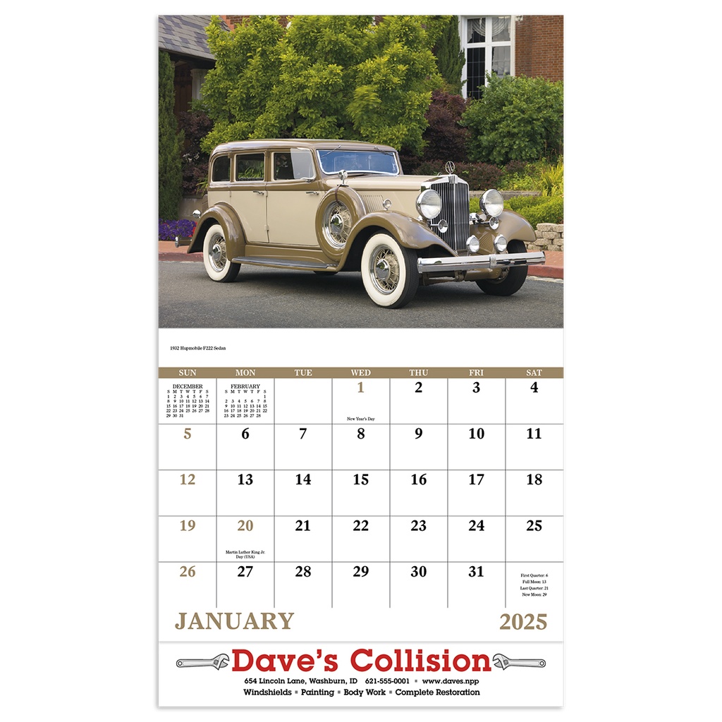 Antique Autos Wall Calendar