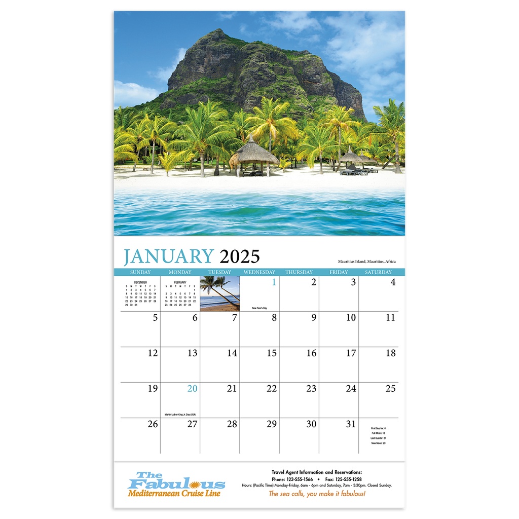 Beaches Wall Calendar 