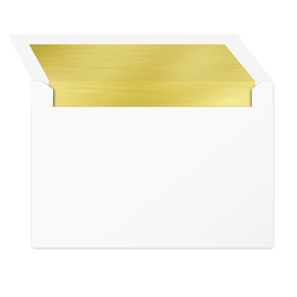Personalized Greeting Card Envelopes Gold Foil