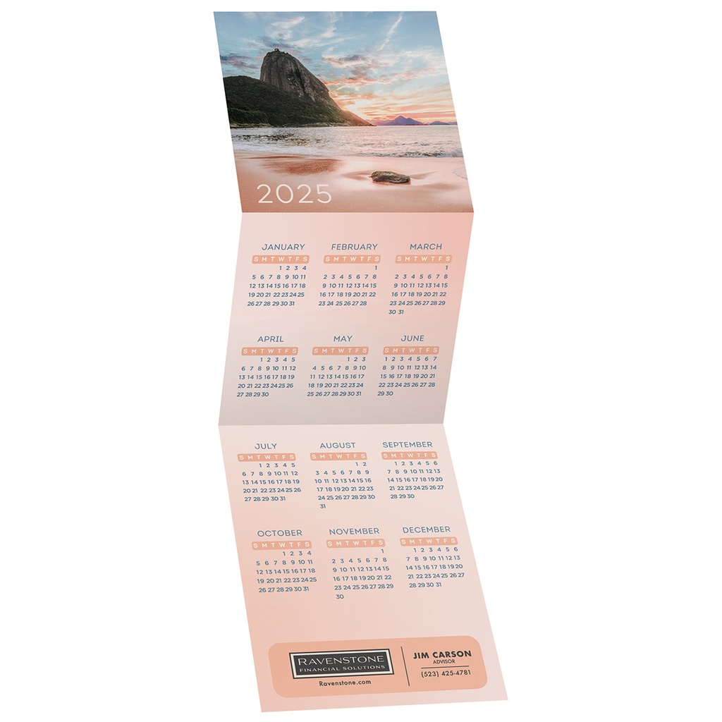 Beach Tri-Fold Greeting Card Calendar