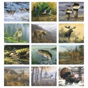 Wildlife Art by the Hautman Brothers Wall Calendar