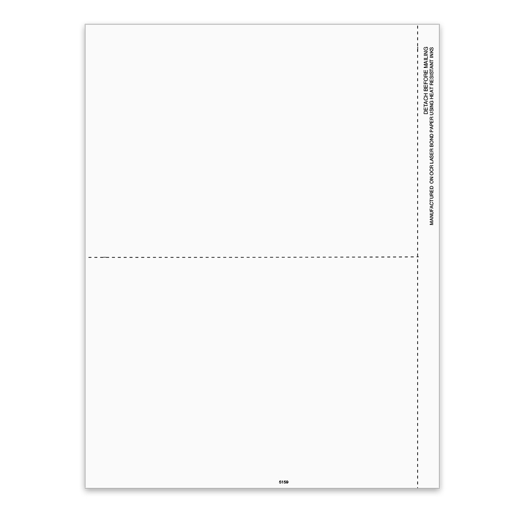 2-Up Blank 1099-MISC Tax Form with Employee Instructions Copy B/2 (5159)