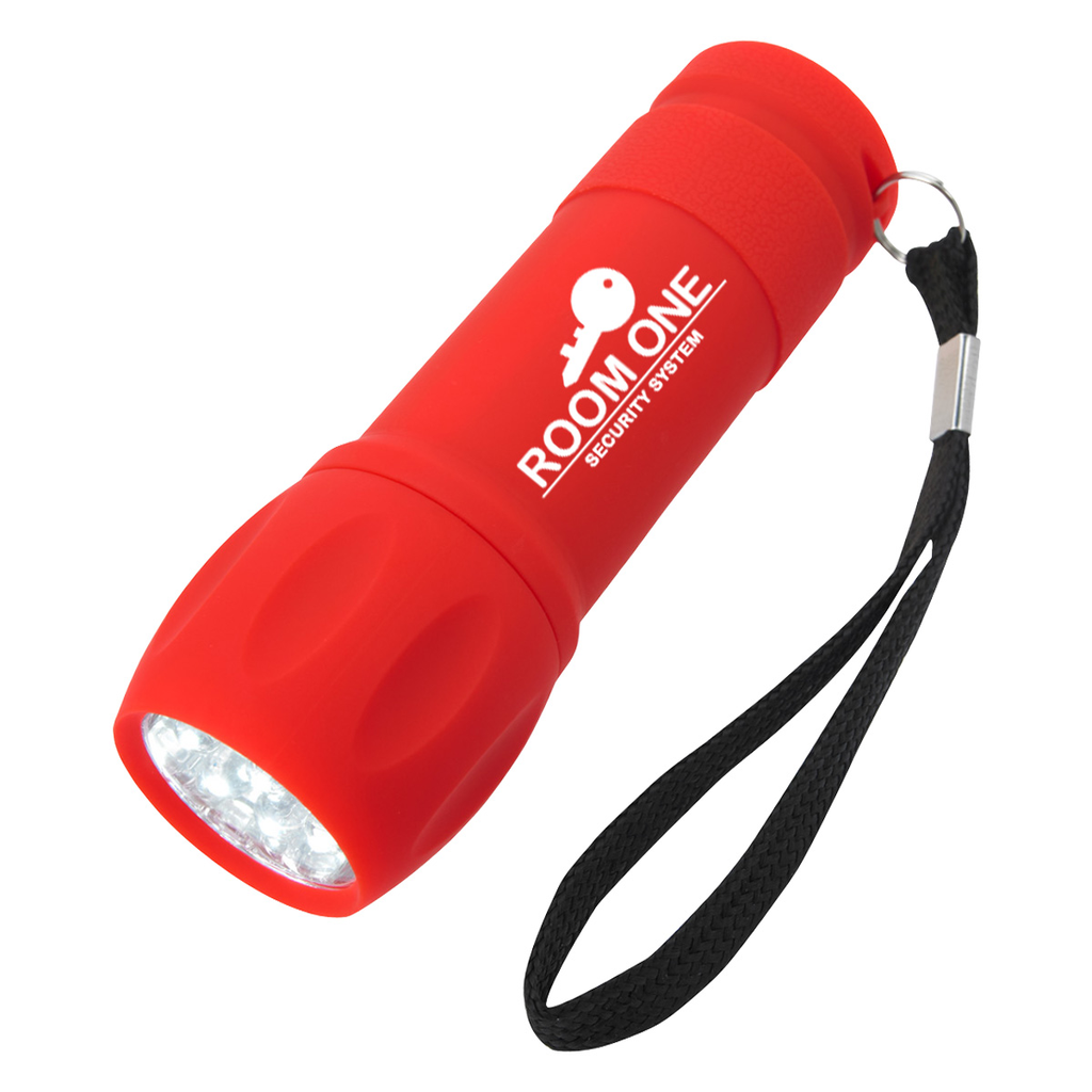 Rubberized Flashlight With Strap