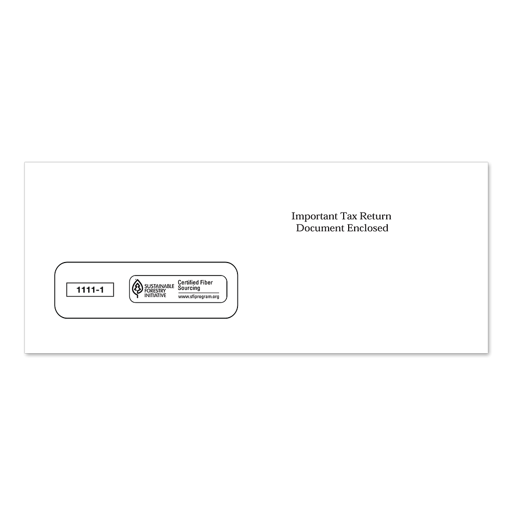 3-Up 1099 Single Window Tax Form Envelope (1111)