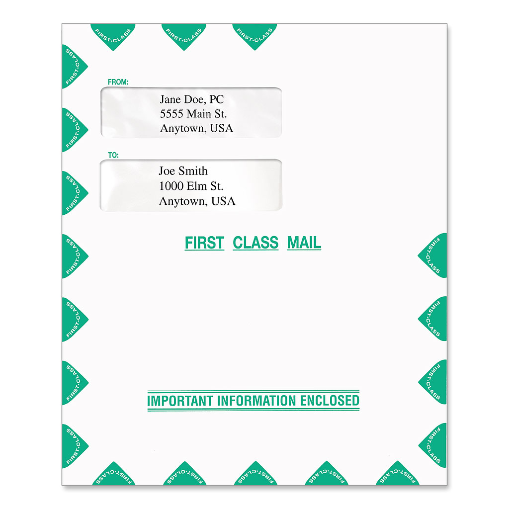 Tax Software Envelope - Small Windows 9.5 x 11.5