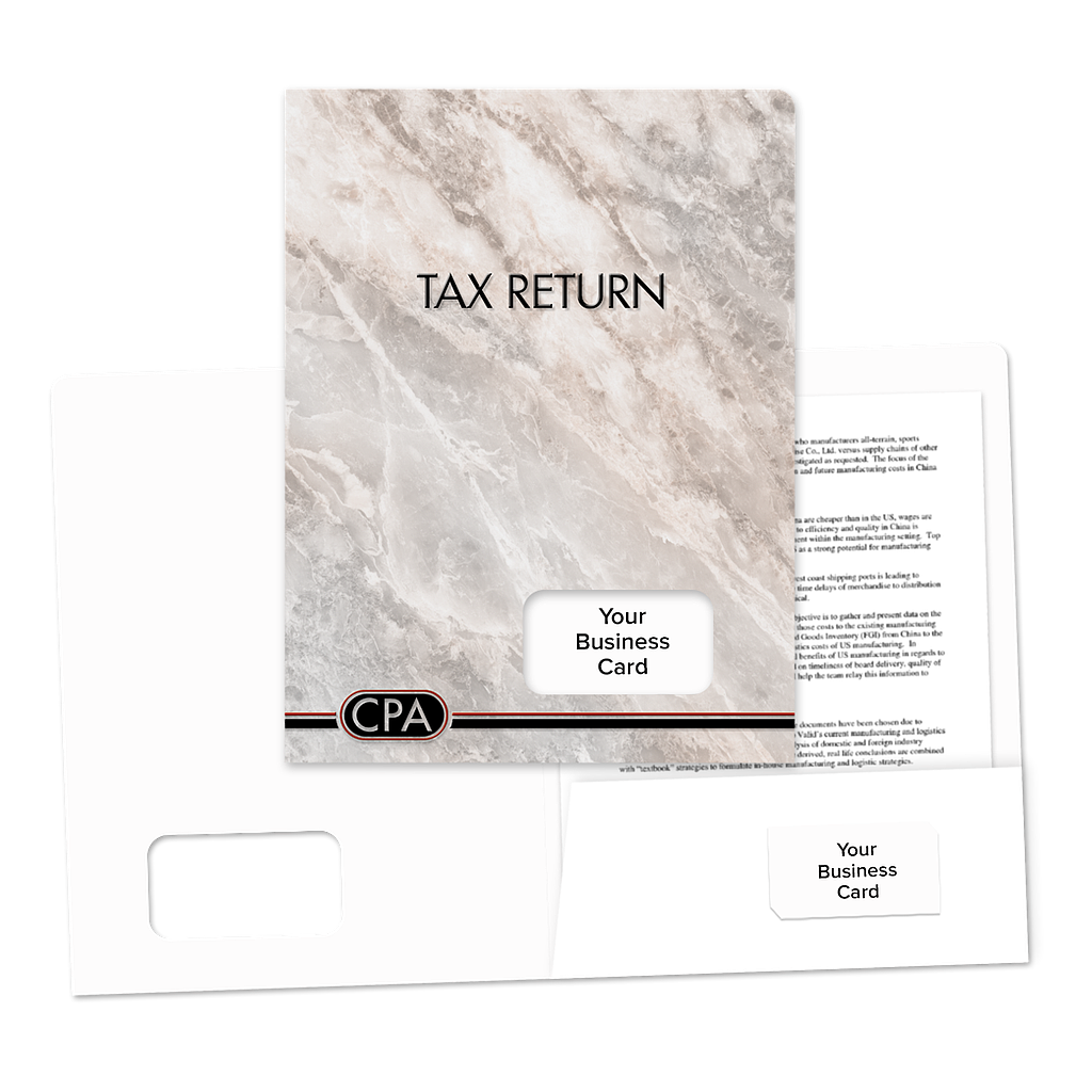 Success Tax Return Folders - CPA Logo