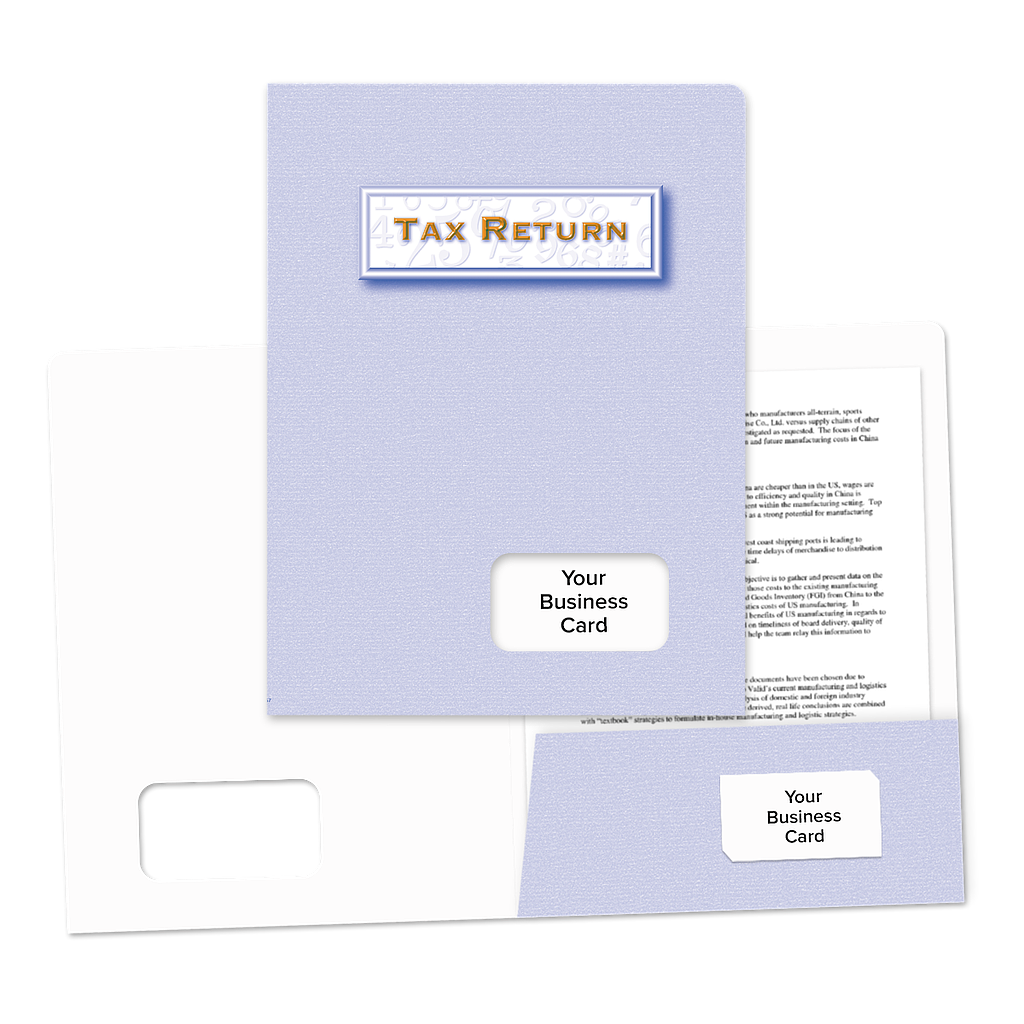 Success Tax Return Folders - Light Blue
