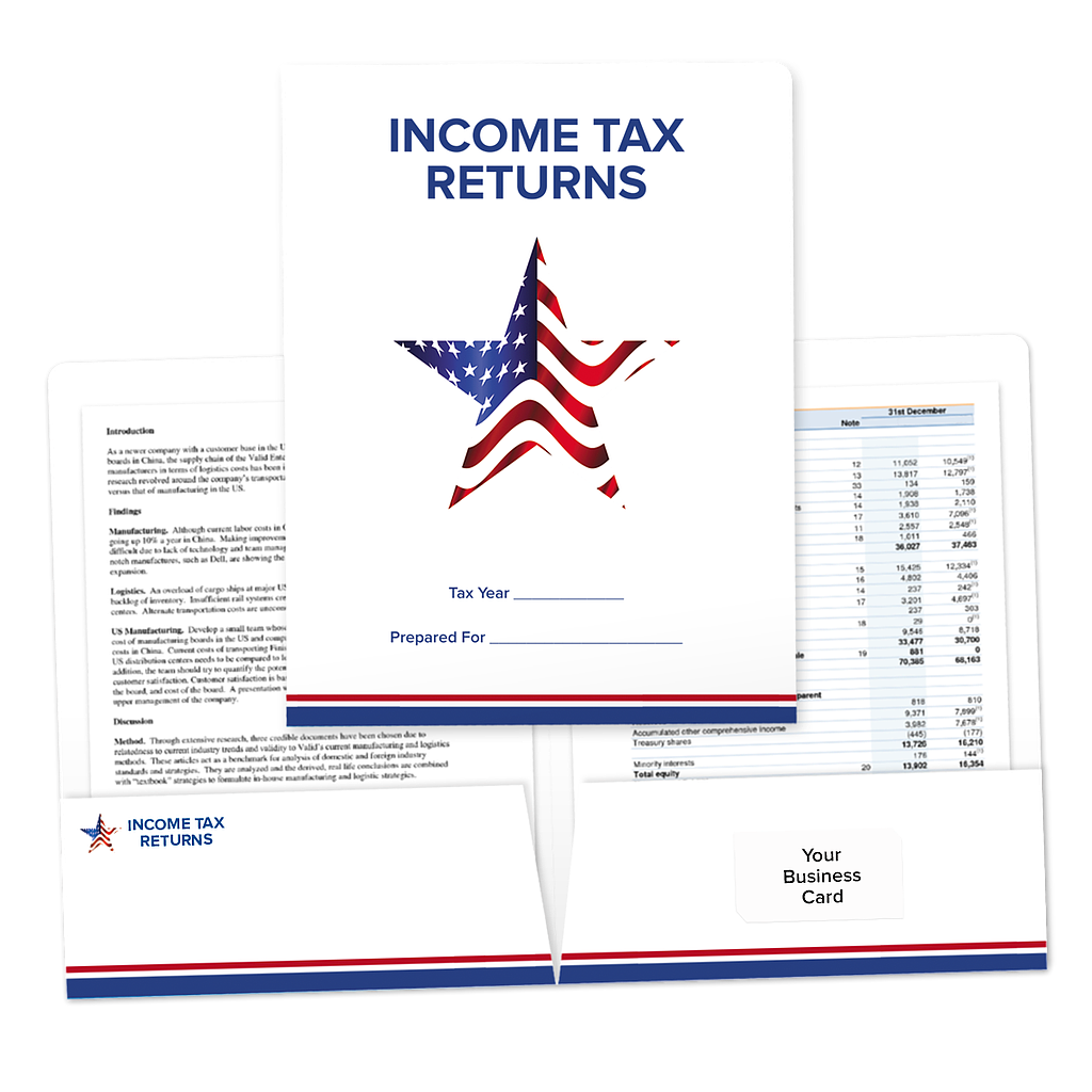 Income Tax Return Folders - American Star