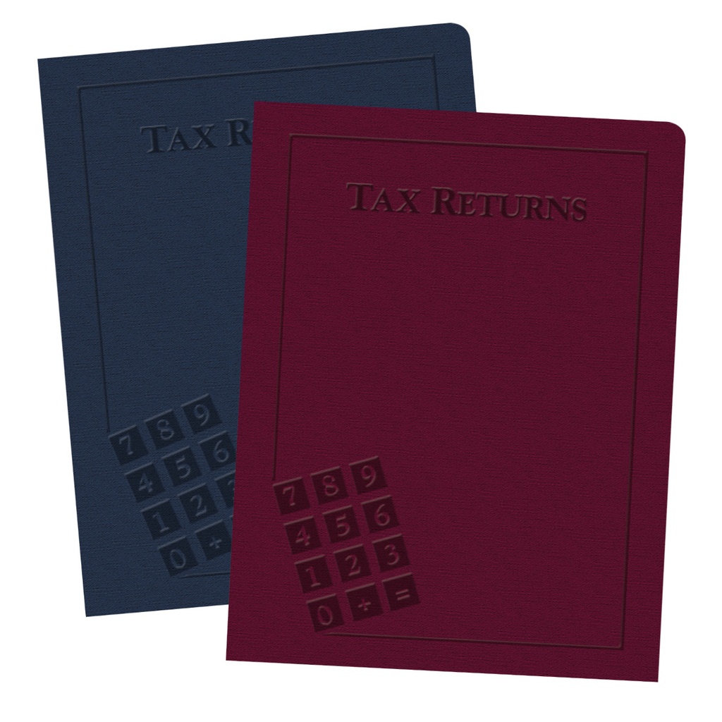 Embossed Tax Return Folder - Keypad Design