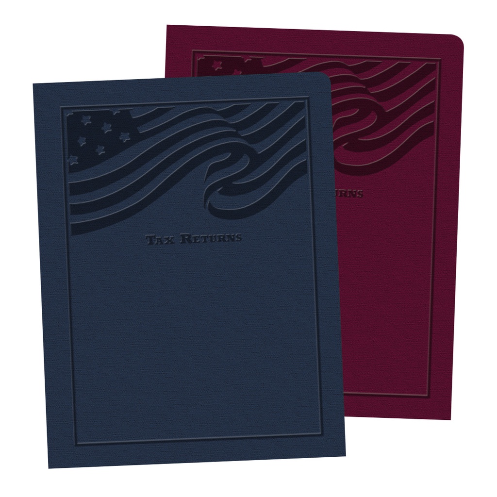 Embossed Tax Return Folder - Flag Design