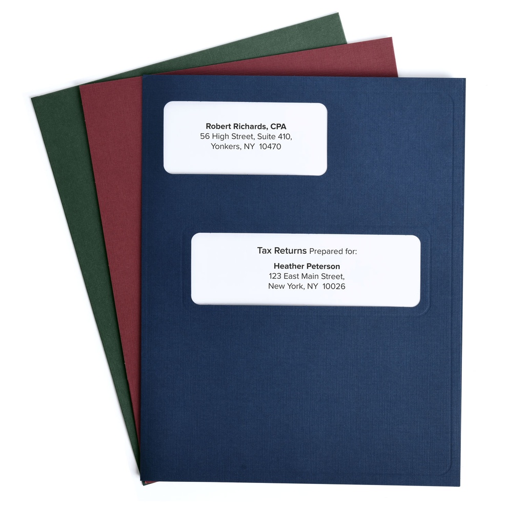 Linen Tax Software Folders - Large Offset