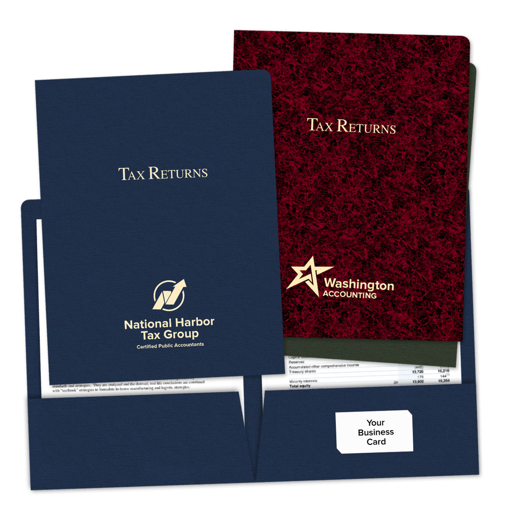 Foil Stamped Tax Return Folders