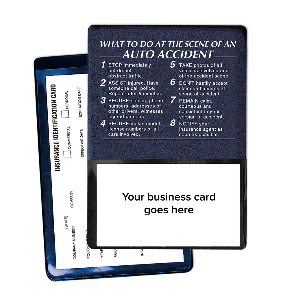 "At The Scene" Insurance Card Holders with Business Card Pocket