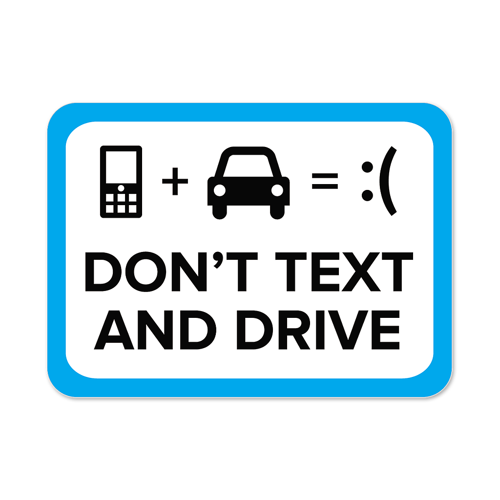 "Don't Text And Drive" Stickers