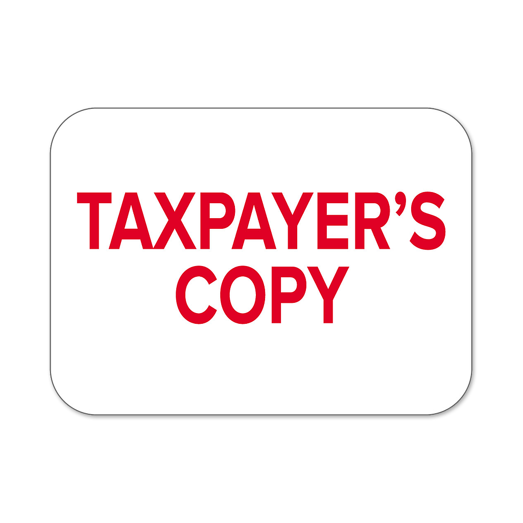 Taxpayer's Copy Labels 