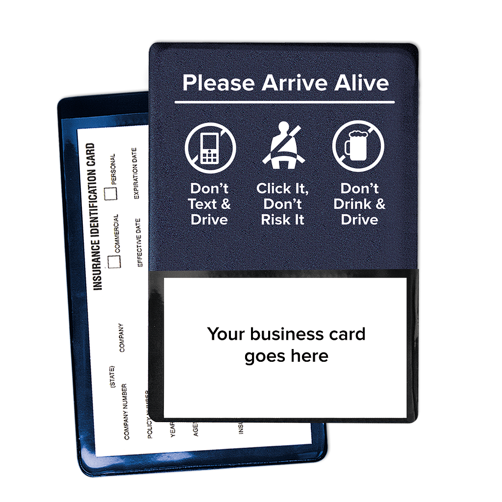 "Arrive Alive" Insurance Card Holders