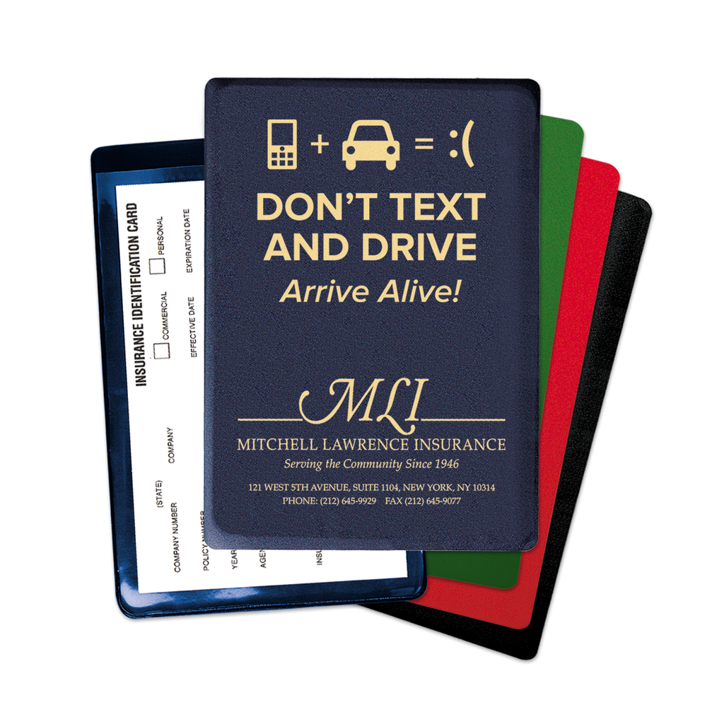"Don't Text & Drive" Insurance Card Holders - Personalized