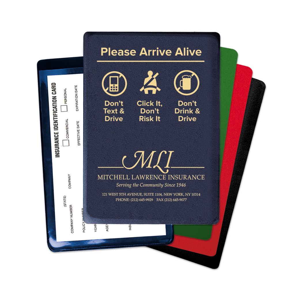 "Arrive Alive" Insurance Card Holder - Personalized