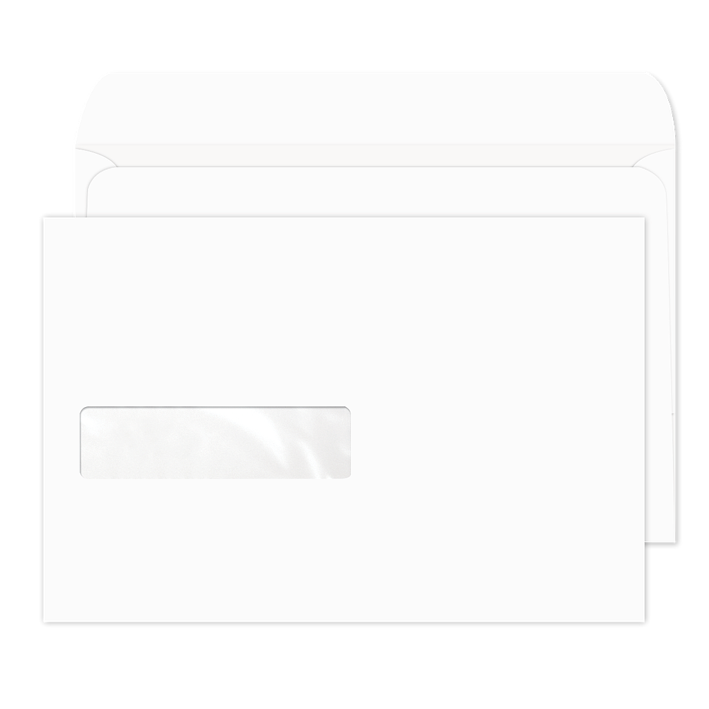 6 x 9 Booklet Window Envelopes - Blank 24 lb. White Wove
