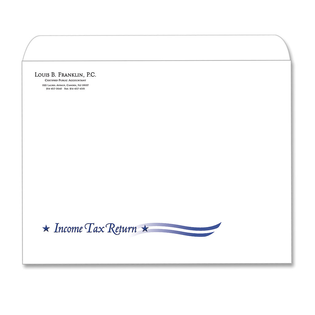 Designer Income Tax Return Envelopes