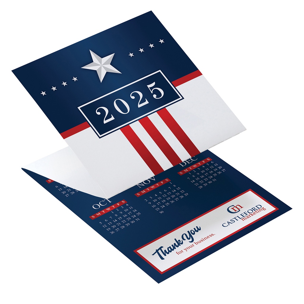 USA Trifold Greeting Card Calendar