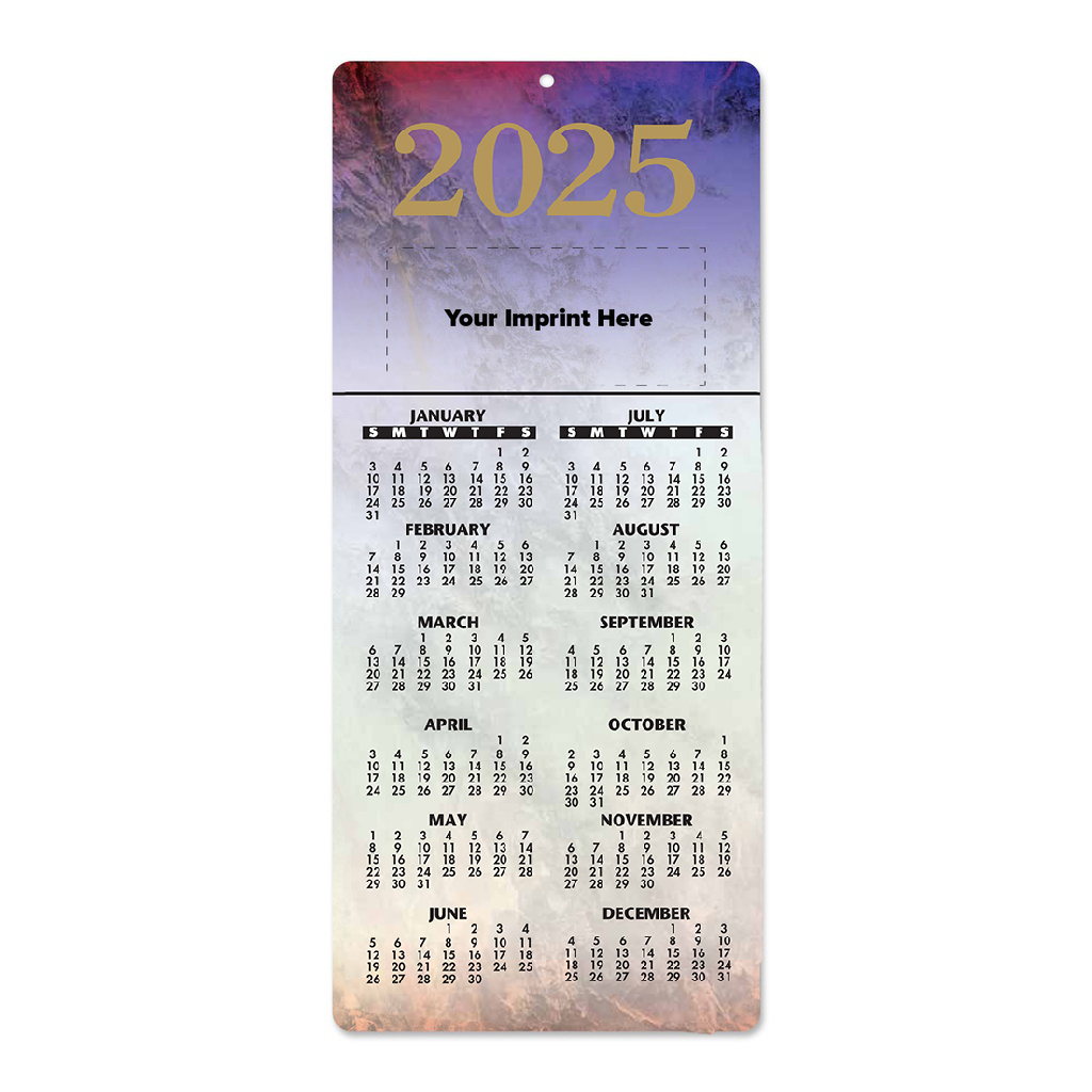 Multi Color Marble Envelope Size Calendar