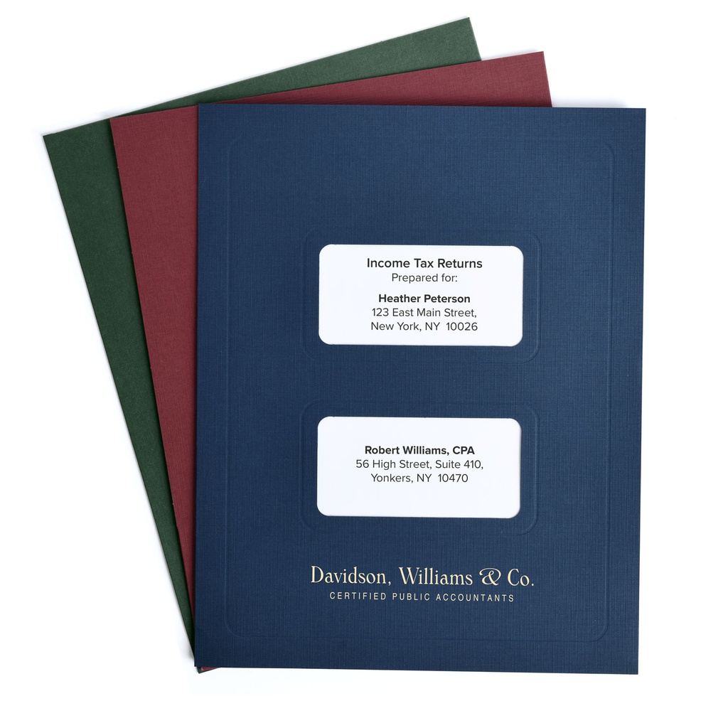 Personalized Linen Tax Software Folder - Large Windows