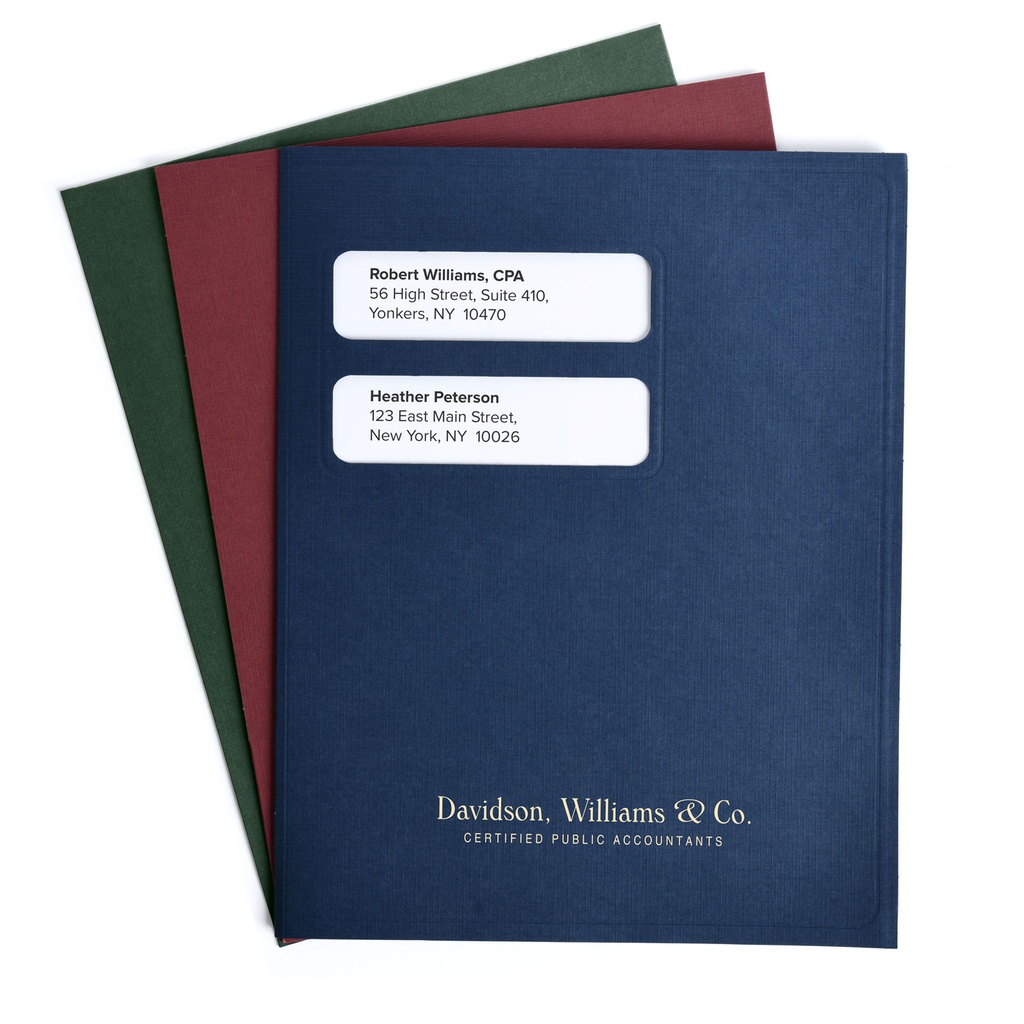 Personalized Linen Tax Software Folder - Small Windows