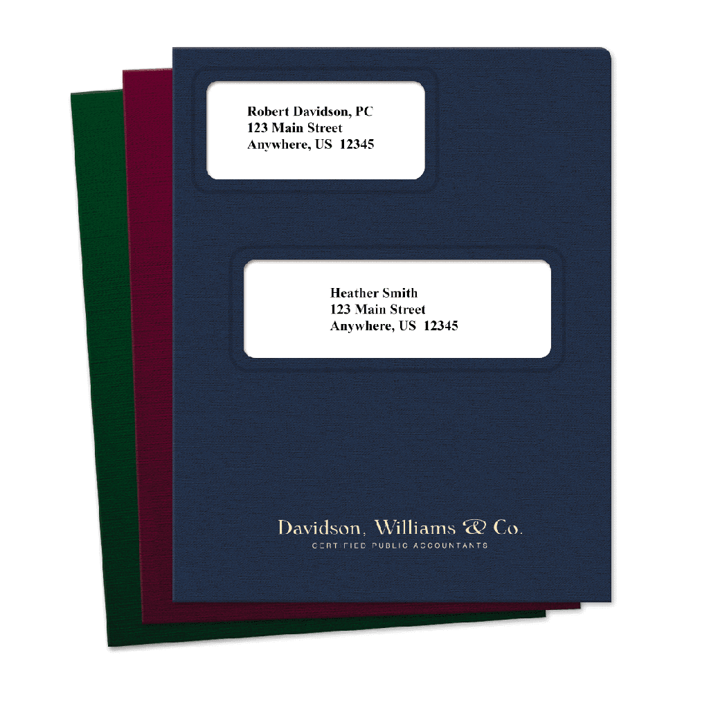 Personalized Linen Tax Software Folder - Large Offset