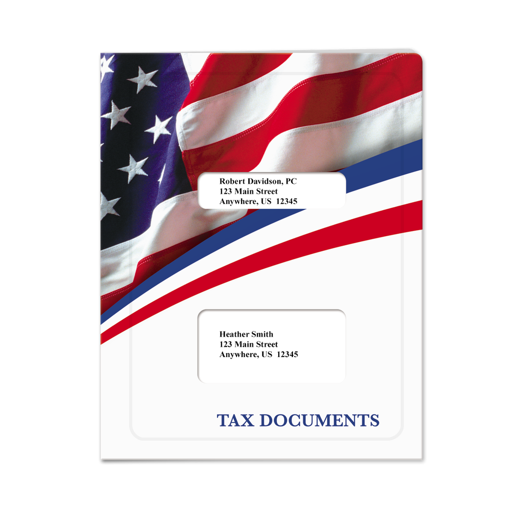 Flag Tax Software Folders - Double Window