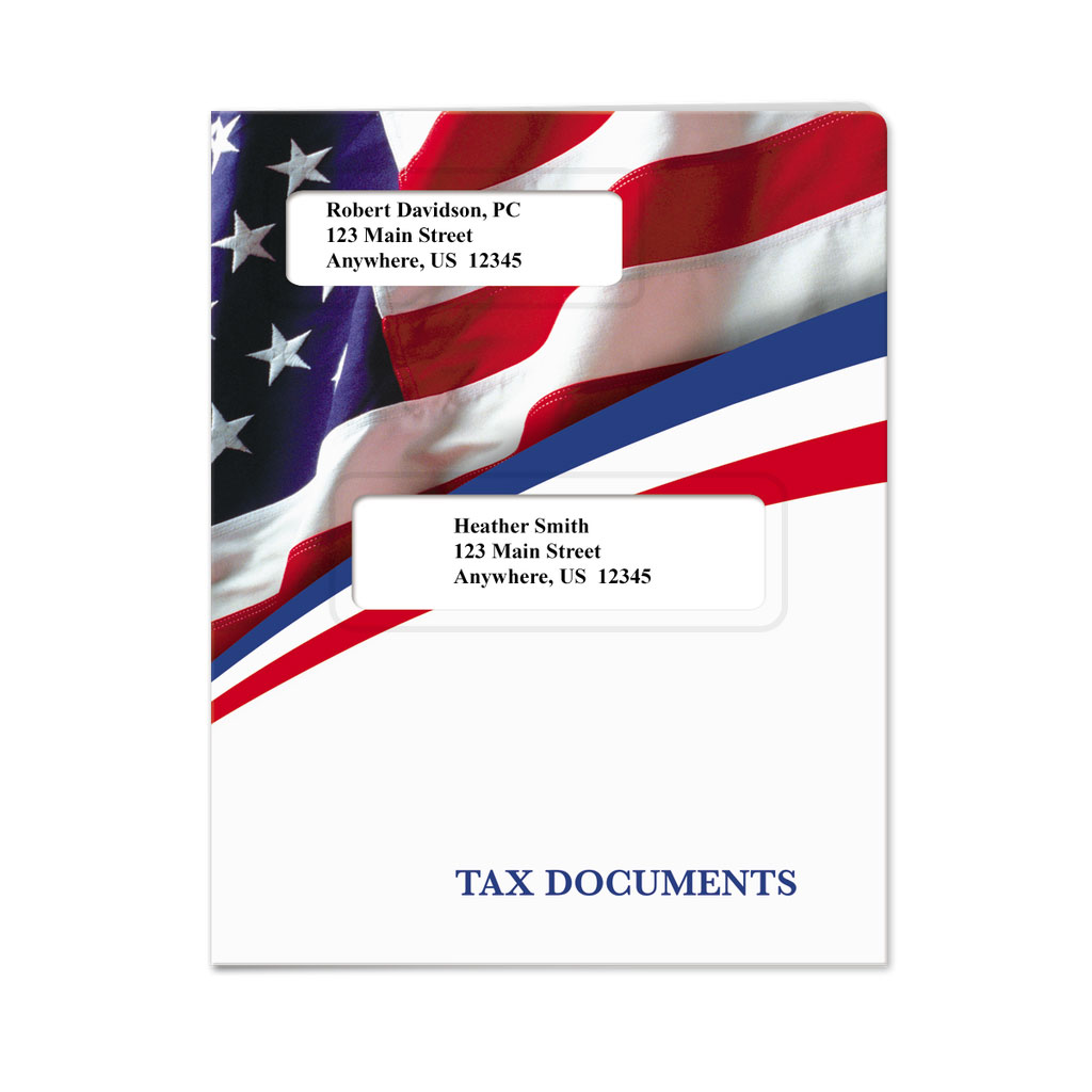 Flag Tax Software Folders - Small Offset