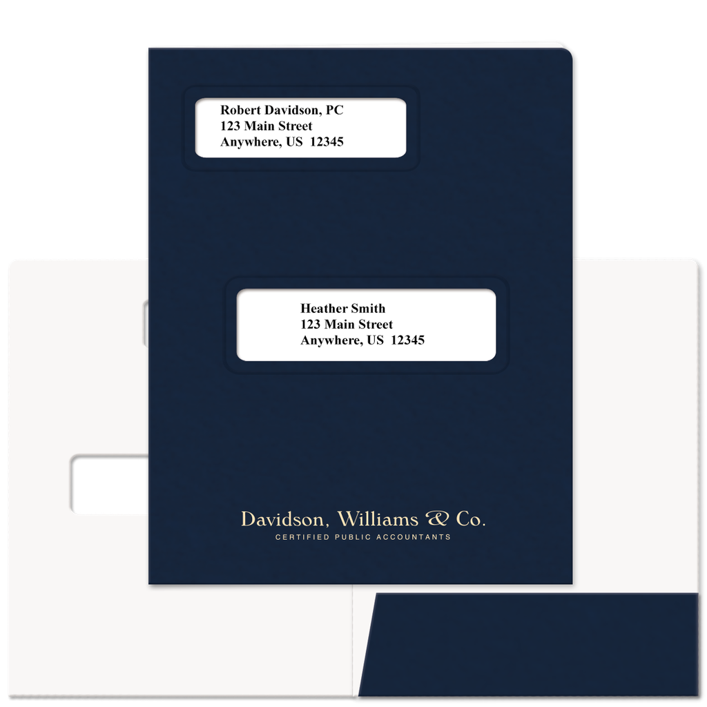 Personalized Soft Touch Tax Software Folder - Small Offset