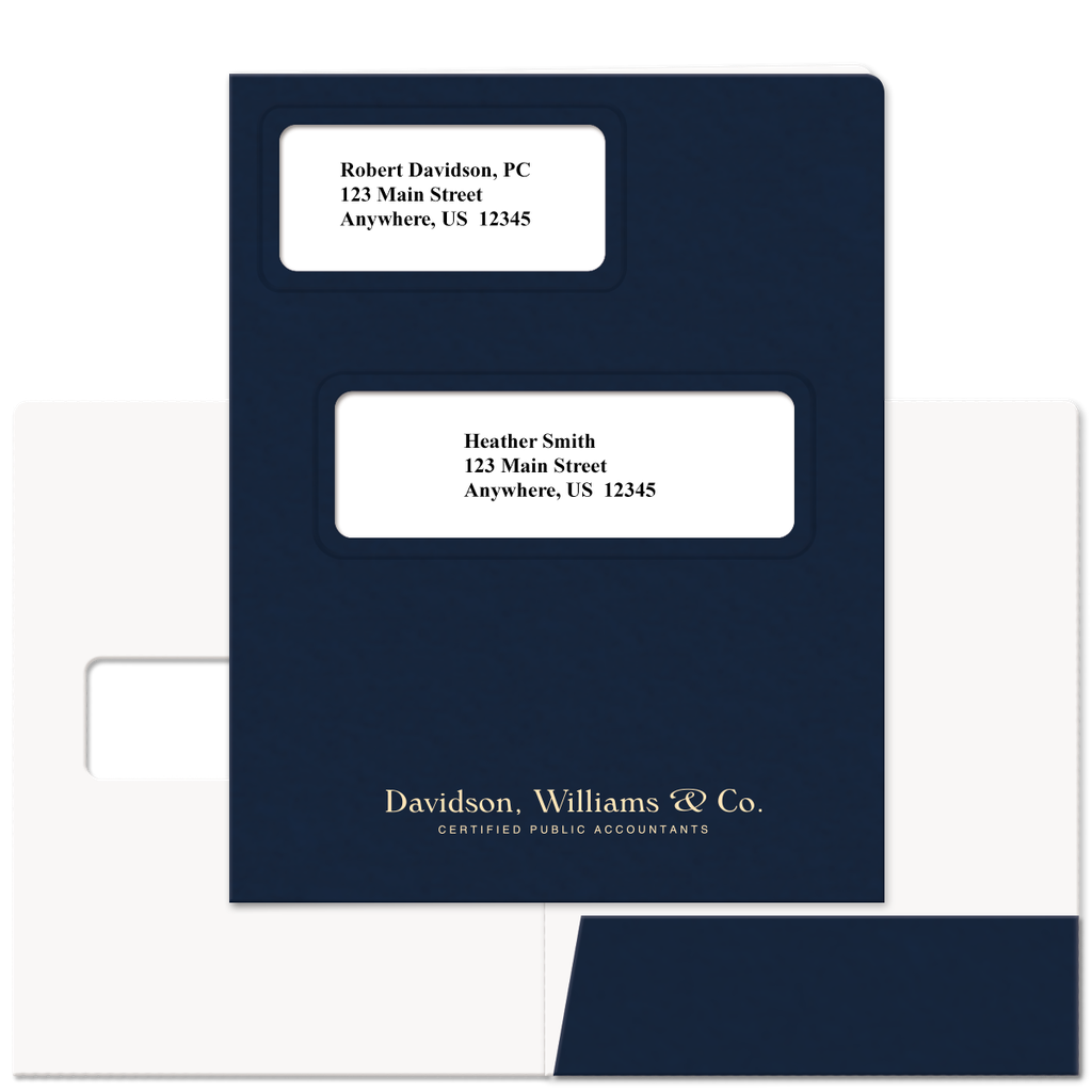 Personalized Soft Touch Tax Software Folder - Large Offset