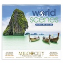 World Scenes with Recipes Wall Calendar