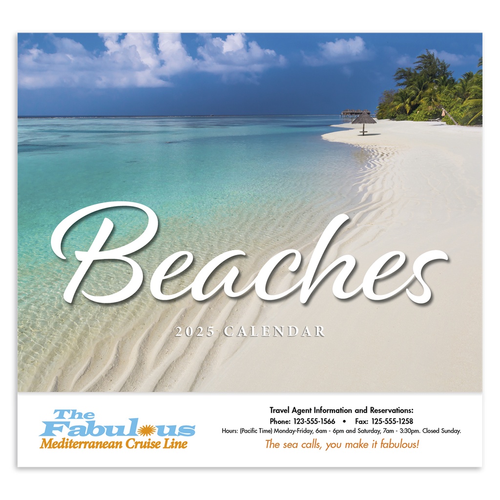Beaches Wall Calendar - Stapled