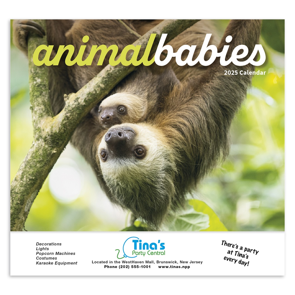 Animal Babies Wall Calendar 