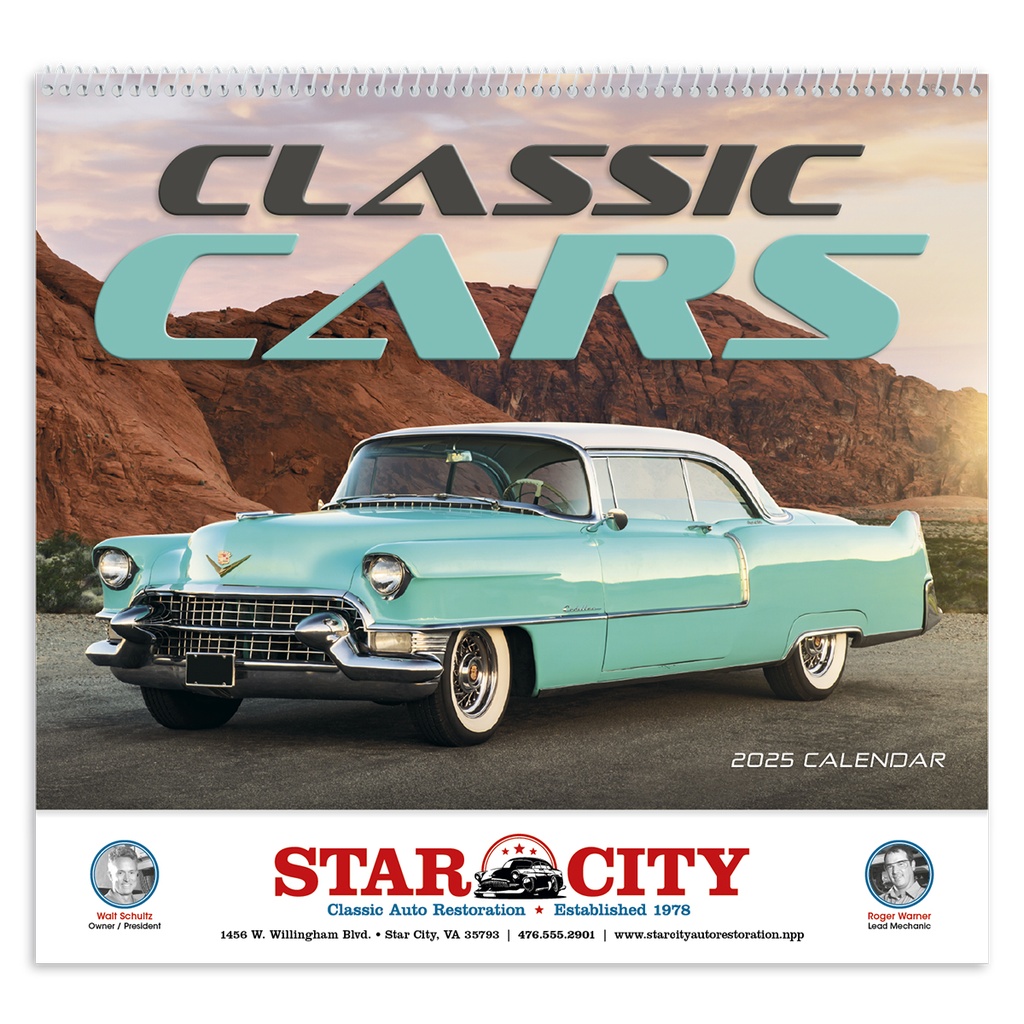 Classic Cars Wall Calendar