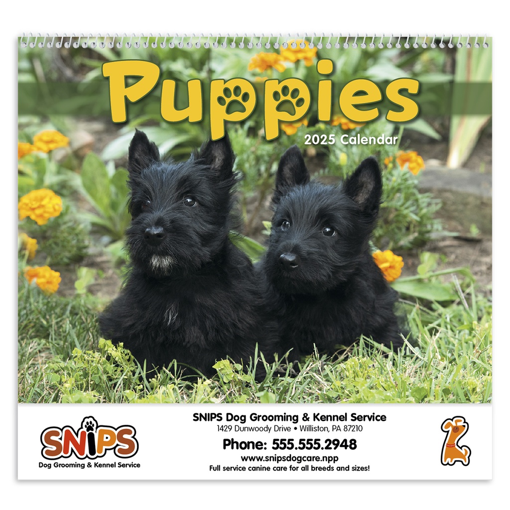 Puppies Wall Calendar