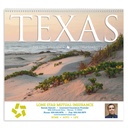 Texas State Wall Calendar - Spiral