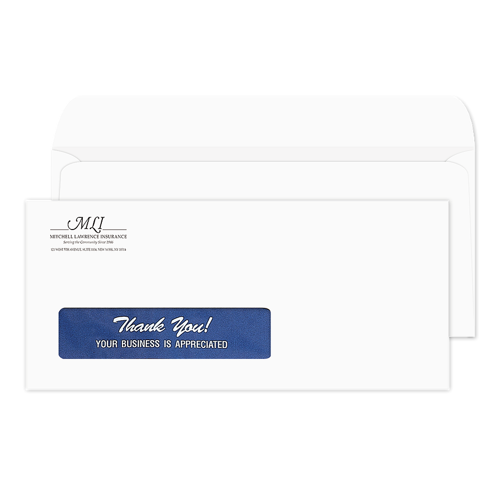 #10 Slogan Window Envelope - Thank You