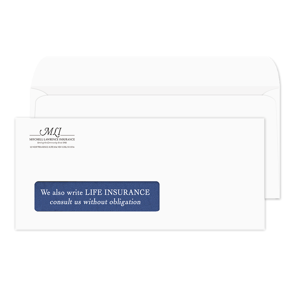 #10 Slogan Window Envelope - Life Insurance