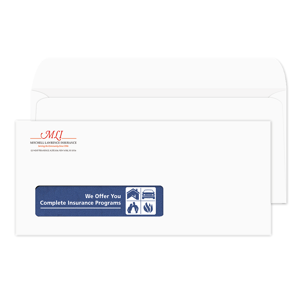 #10 Slogan Window Envelope - Insurance