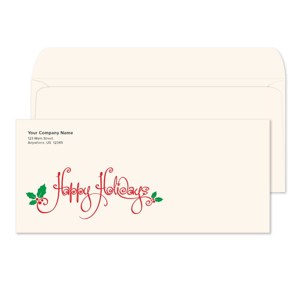 Holiday Greeting's Calendar Envelopes - Imprinted