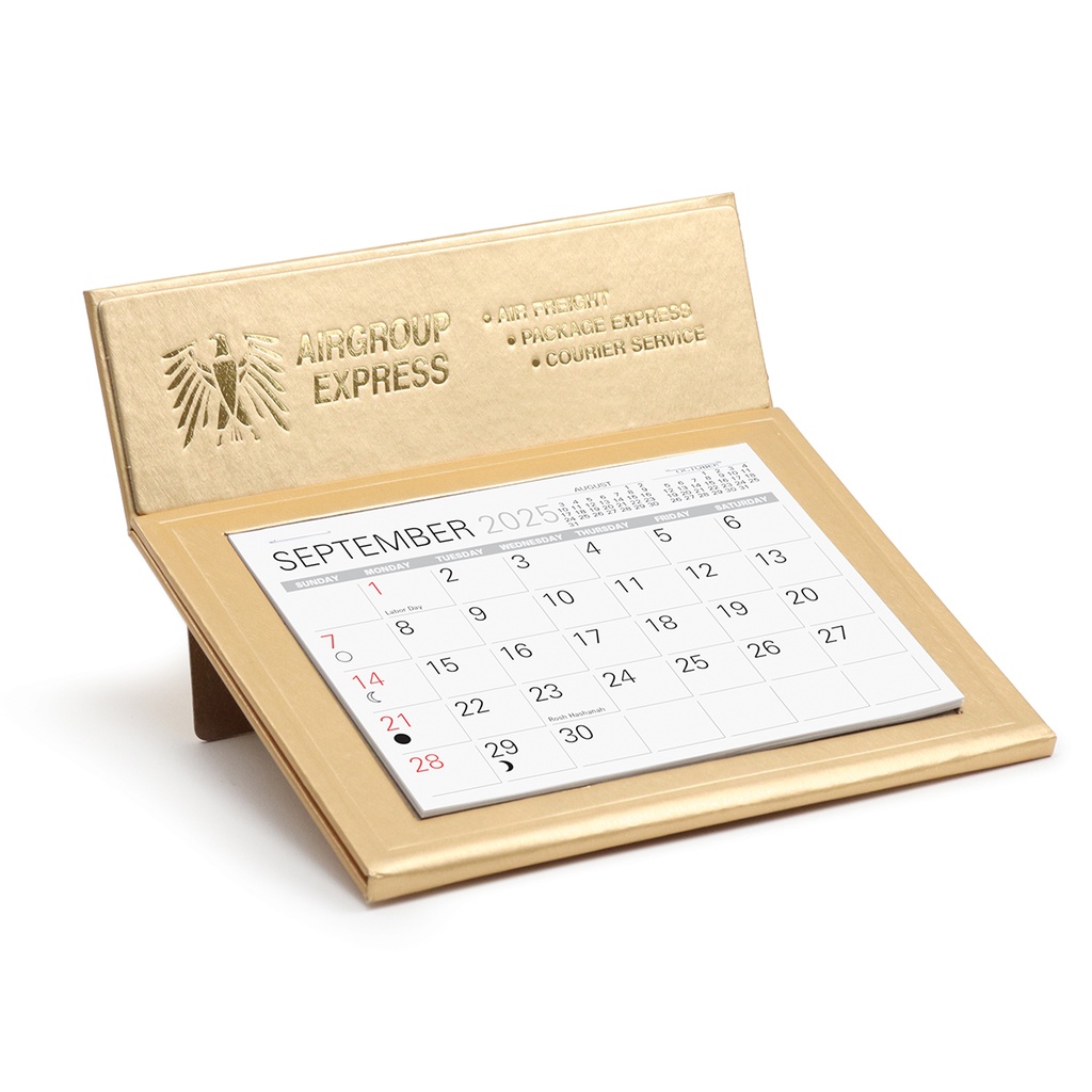 Gold Crown Desk Calendar
