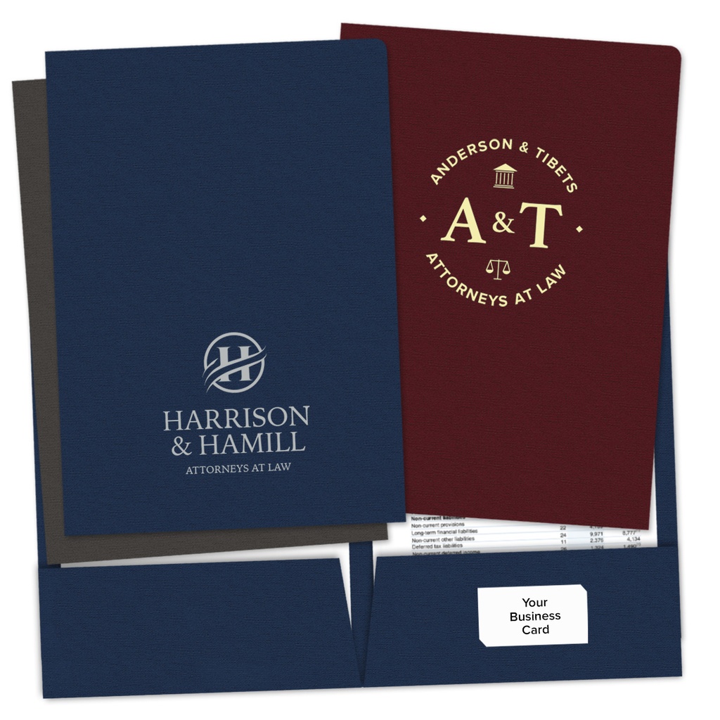 Legal Size Foil Stamped Folders