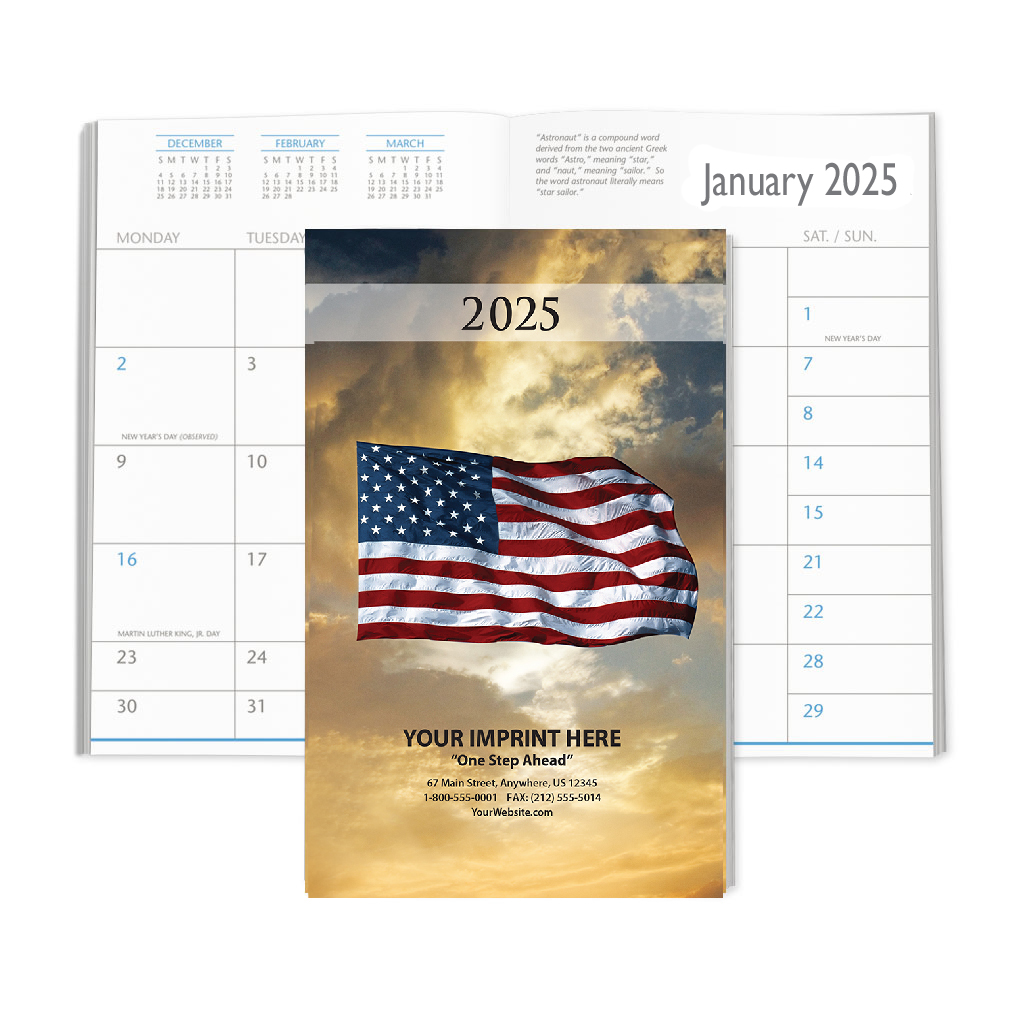 American Flag Monthly Pocket Planner
